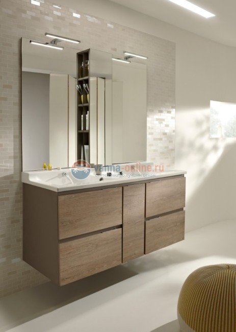 Раковина двойная подвесная Jacob Delafon Soprano EXJ122-00, для встраиваемых смесителей, 140*54 см