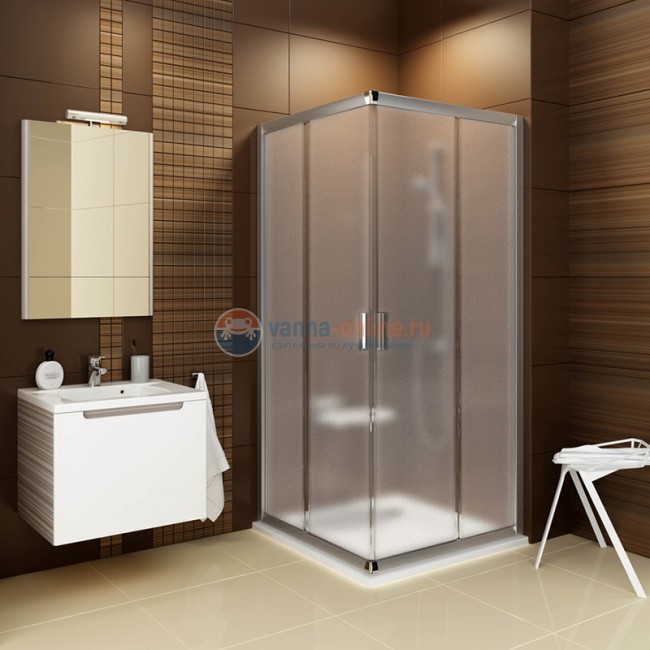 Душевой уголок Ravak Blix BLRV2K 100 х 100 см профиль сатин, стекло Грапе