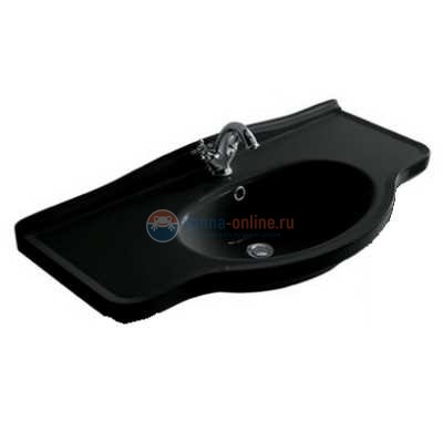 Раковина Galassia Ethos 8433NE черная, 75 x 52 см