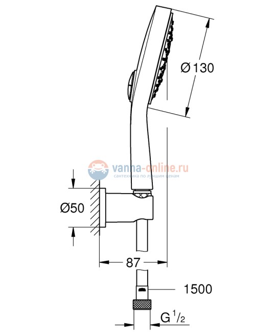 Душевой гарнитур Grohe Power&Soul Cosmopolitan 26174LS0 Душевой гарнитур Grohe Power&Soul Cosmopolitan 26174LS0