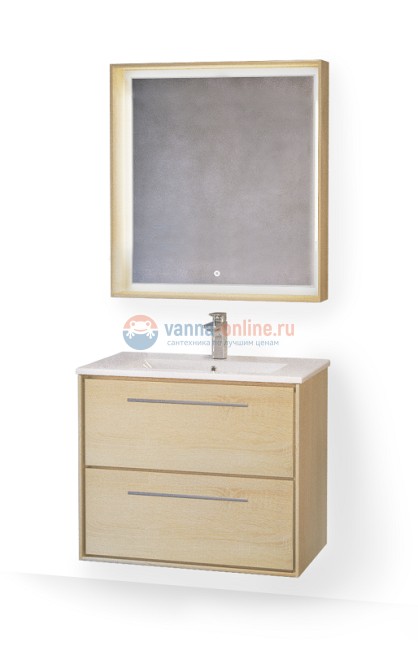 Тумба под раковину Raval Frame 75 Fra.01.75/P/DS, подвесная, дуб сонома Тумба под раковину Raval Frame 75 Fra.01.75/P/DS, подвесная, дуб сонома