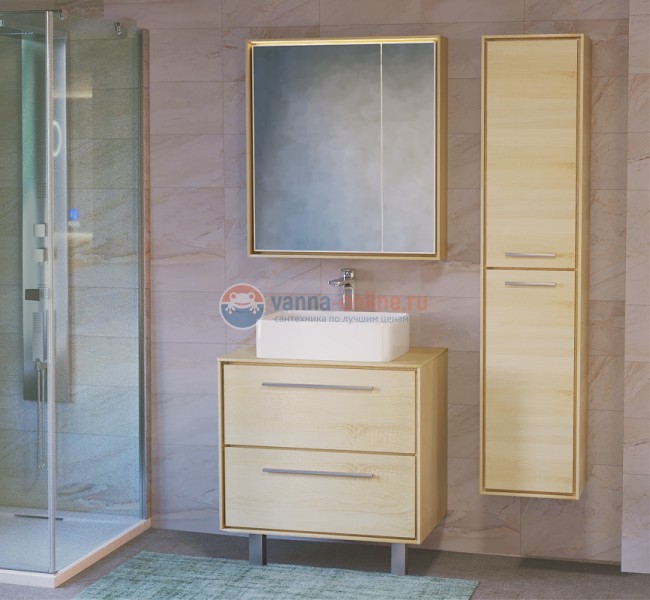 Тумба под раковину Raval Frame 75 Fra.01.75/P/DS, подвесная, дуб сонома Тумба под раковину Raval Frame 75 Fra.01.75/P/DS, подвесная, дуб сонома