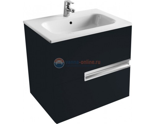 Тумба под раковину Roca Victoria Nord Black ZRU9000097, 80 см, цвет чёрный глянец Тумба под раковину Roca Victoria Nord Black ZRU9000097, 80 см, цвет чёрный глянец