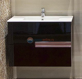 Тумба под раковину Roca Victoria Nord Black ZRU9000097, 80 см, цвет чёрный глянец Тумба под раковину Roca Victoria Nord Black ZRU9000097, 80 см, цвет чёрный глянец