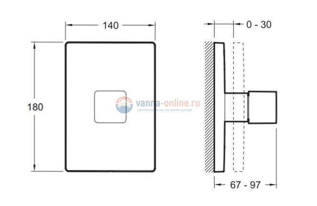 Переключатель потоков Jacob Delafon Square E75413-CP на три потребителя Переключатель потоков Jacob Delafon Square E75413-CP на три потребителя