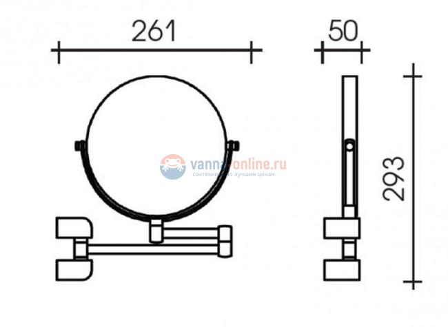 Настенное косметическое зеркало Schein Allom 22001