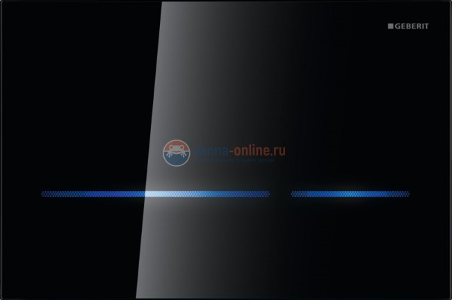 Клавиша Geberit Sigma Type 80 116.090.SG.1, бесконтактная, для двойного смыва, черное стекло