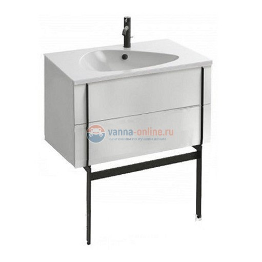 Тумба под раковину Jacob Delafon Nouvelle Vague 80 EB3030-G1C, цвет - белый глянцевый лак