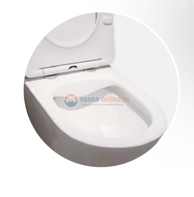 Подвесной унитаз CeramaLux NS 5178 36 x 51.5 x 36 см безободковый, сиденье ультратонкое, Soft Close, крышка микролифт Подвесной унитаз CeramaLux NS 5178 36 x 51.5 x 36 см безободковый, сиденье ультратонкое, Soft Close, крышка микролифт