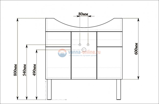Тумба с раковиной Sanvit Прима kprim090, 90 см напольная, каштан светлый Тумба с раковиной Sanvit Прима kprim090, 90 см напольная, каштан светлый