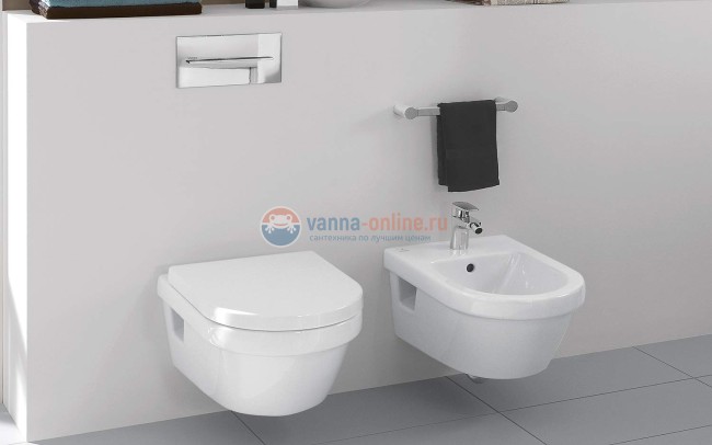 Подвесной безободковый унитаз Villeroy&Boch Architectura DirectFlush 5684 R001 Подвесной безободковый унитаз Villeroy&Boch Architectura DirectFlush 5684 R001