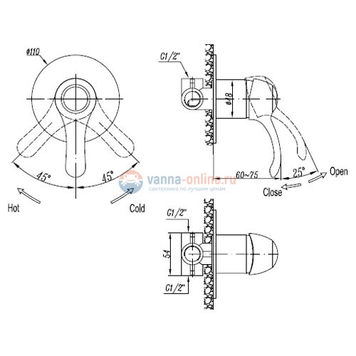 Гигиенический душ Cezares Lira LIRA-DIM-03/CZR-IFSC1-03/24, золото