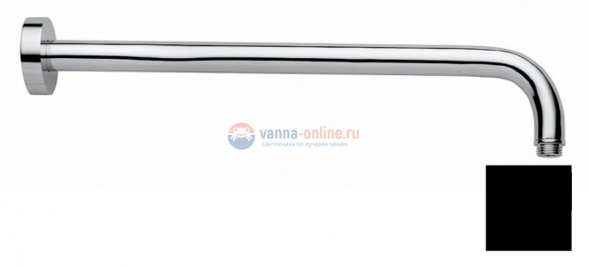 Кронштейн для верхнего душа Paffoni Lusso ZSOF034NO 40 см, цвет черный матовый