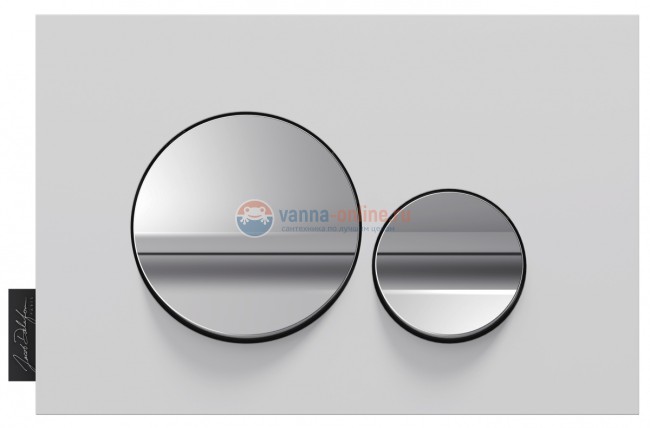 Панель смыва Jacob Delafon E20859-CP-MWH, матовый белый и глянцевый хром