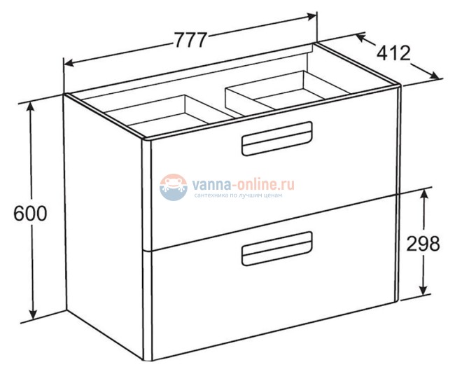 Тумба под раковину Roca Gap 80, ZRU9302732, белая матовая