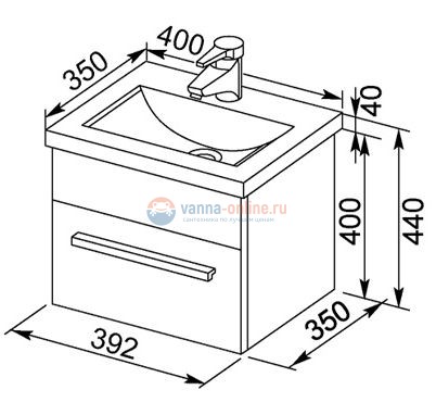 Тумба под раковину Aquanet Нота 40 00159137, цвет белый Тумба под раковину Aquanet Нота 40 00159137, цвет белый