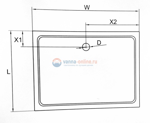 Поддон душевой Cezares-SMC TRAY-M-AH-120/80-35-W