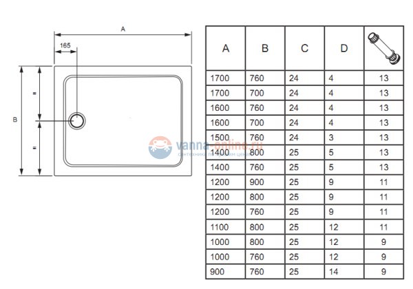 Поддон Jacob Delafon Flight 90 x 76 см, E62461-F-00 с антискользящим покрытием