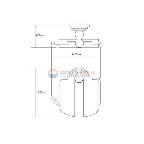 Держатель для туалетной бумаги WasserKRAFT Isar К-7325 с крышкой