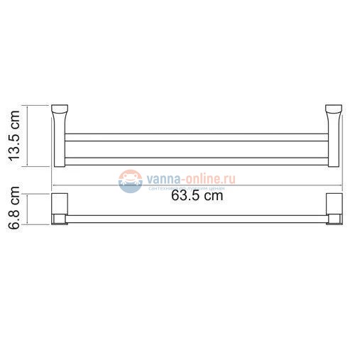 Полотенцедержатель двойной WasserKRAFT Leine 5040WHITE Полотенцедержатель двойной WasserKRAFT Leine 5040WHITE