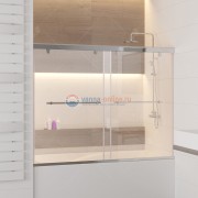 Шторка на ванну RGW SC-66, 01116615-11, 150 x 150 см стекло прозрачное, хром