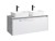 Тумба с раковиной Aqwella Mobi 120 см, фасад белый, корпус бетон светлый  (MOB0712W/MOB0112BS/У18293)