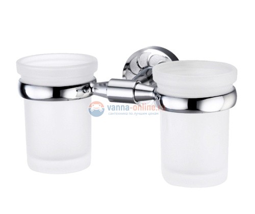 Стакан с держателем WasserKRAFT Isen 4028D, двойной Стакан с держателем WasserKRAFT Isen 4028D, двойной