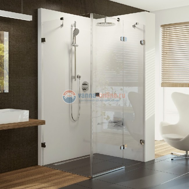 Душевой уголок Ravak Brilliant BSDPS-100/100 L/R, 100 х 100 см, профиль хром, стекло транспарент