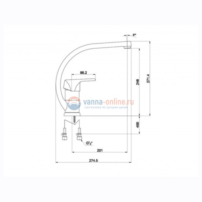 Смеситель для кухни Timo Nordic 0156U black Смеситель для кухни Timo Nordic 0156U black