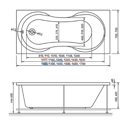 Ванна акриловая Relisan Lada 160 х 70 см Ванна акриловая Relisan Lada 160 х 70 см