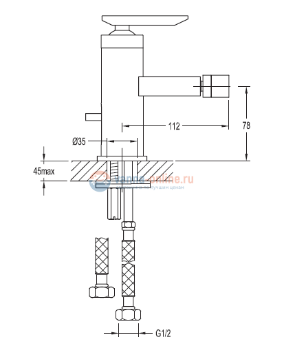 Смеситель Cezares Siesta SIESTA-BS-01 для биде