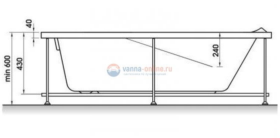 Ванна акриловая Relisan Elvira 160 х 75 см Ванна акриловая Relisan Elvira 160 х 75 см