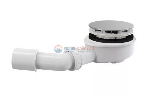 Выпускной комплект для душевого поддона Alcaplast A492CR d90, с толстыми стенами, хромированный