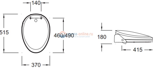 Крышка-биде для унитаза Jacob Delafon 45559NK-0 с микролифтом