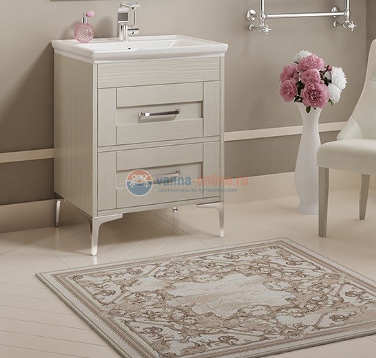 Тумба с раковиной Sanvit Прованс kprov060, 60 см напольная, рельеф пастель