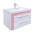 Тумба с раковиной Iddis Color Plus COL70P0i95K 70 см подвесная, белая/розовая