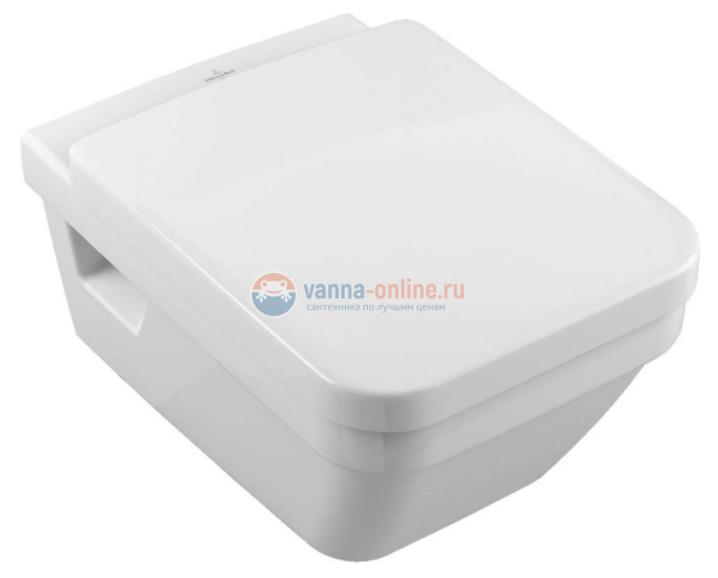 Подвесной унитаз Villeroy&Boch Architectura 5685 H101 alpin, с крышкой-сиденьем SoftClose