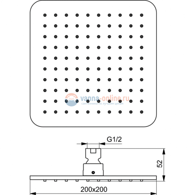 Верхний душ 200x200 мм Ideal Standard B0024XG Верхний душ 200x200 мм Ideal Standard B0024XG