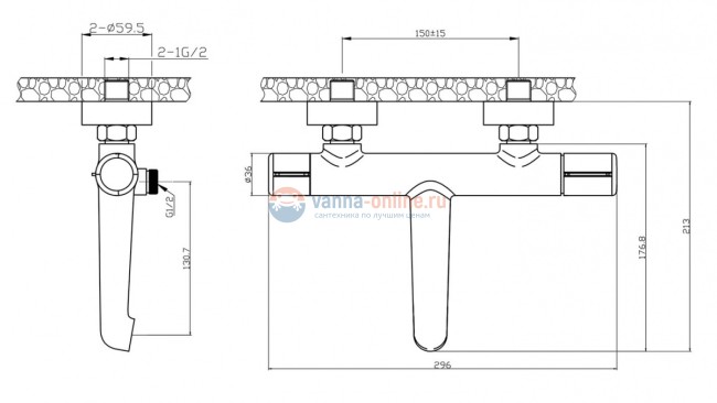 Комплект смесителей Agger Slim A2231100, хром