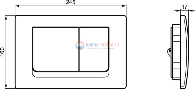 Механическая панель смыва Ideal Standard SOLEA M1 R0108AA