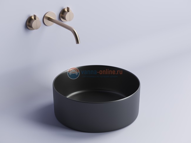 Раковина Ceramica Nova Element CN6032MB, 35.8x35.8x13.7 см, накладная, цвет черный матовый