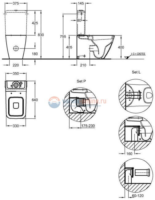 Напольный унитаз Geberit iCon Square 200920/228950 Напольный унитаз Geberit iCon Square 200920/228950