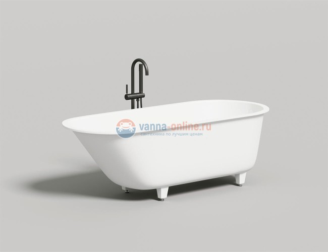 Ванна из искусственного камня Salini Ornella 180 x 80 x 60 см из материала Sapirit, белая глянцевая 102312G Ванна из искусственного камня Salini Ornella 180 x 80 x 60 см из материала Sapirit, белая глянцевая 102312G