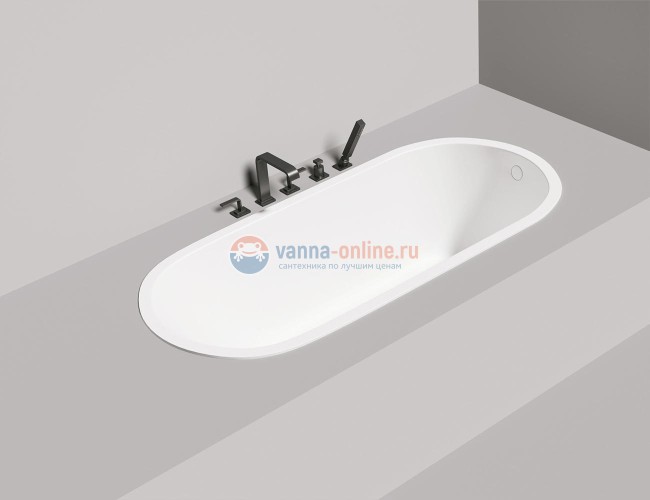 Ванна из искусственного камня Salini Ornella 180 x 80 x 60 см из материала Sapirit, белая глянцевая 102312G Ванна из искусственного камня Salini Ornella 180 x 80 x 60 см из материала Sapirit, белая глянцевая 102312G