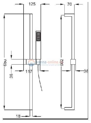Душевой гарнитур Cezares Levico LEVICO-SD-01-Cr Душевой гарнитур Cezares Levico LEVICO-SD-01-Cr