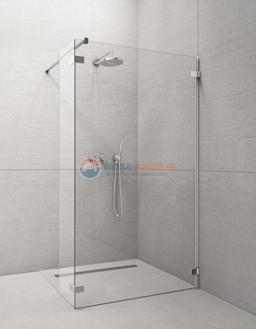 Душевая стенка Radaway Euphoria Walk-In II 1300, 130 + 30 см, стекло прозрачное, фурнитура хром