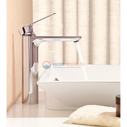 Смеситель Jacob Delafon Aleo E72299-4-CP для раковины без донного клапана Смеситель Jacob Delafon Aleo E72299-4-CP для раковины без донного клапана