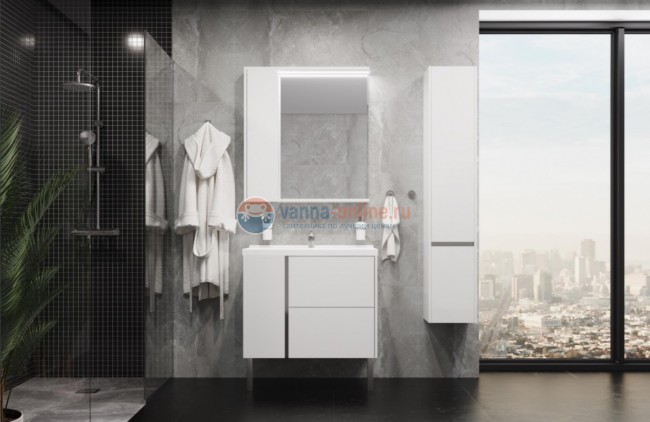 Пенал Акватон Стоун 1A228403SX01 30 см подвесной, белый глянцевый Пенал Акватон Стоун 1A228403SX01 30 см подвесной, белый глянцевый