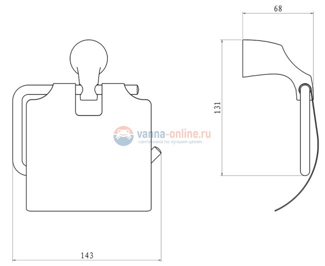 Держатель туалетной бумаги Rush Devon DE75111 с крышкой Держатель туалетной бумаги Rush Devon DE75111 с крышкой