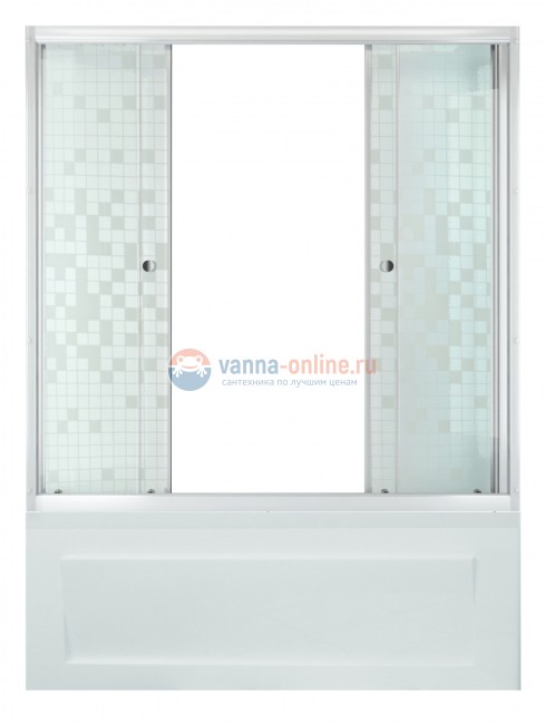 Шторка на ванну Triton Стандарт Мозаика 150 x 147.5 см, стекло с узором Шторка на ванну Triton Стандарт Мозаика 150 x 147.5 см, стекло с узором